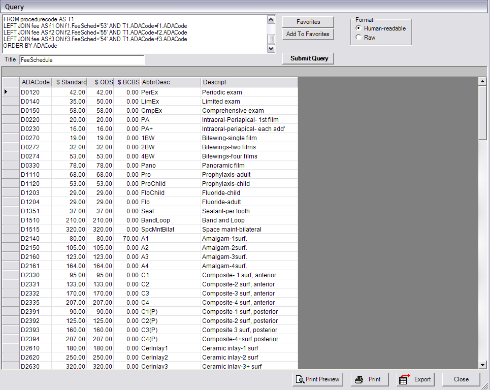 User Query and Table Viewer